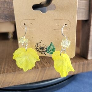 Yellow Leaf Fairy & Cottage Core Earrings